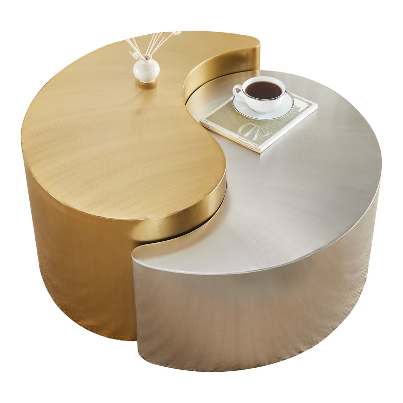 Table de bout Addington, Or et argent