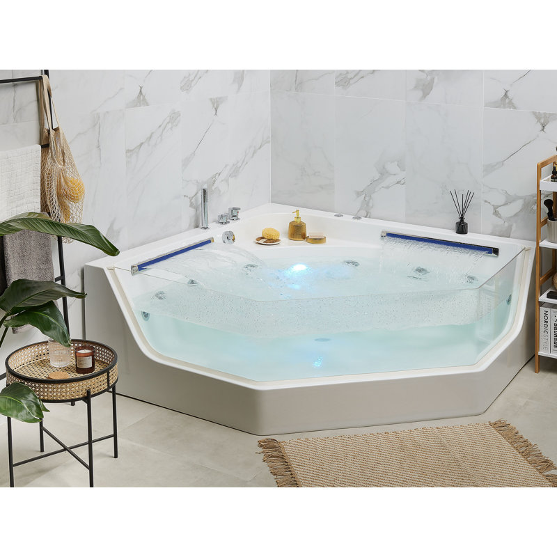 Chea 1500mm x 211mm Corner Acrylic Bathtub with Tap