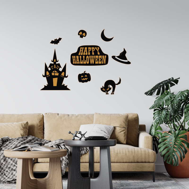 Adhésif décoratif «Happy Halloween», L 14 po x H 20 po