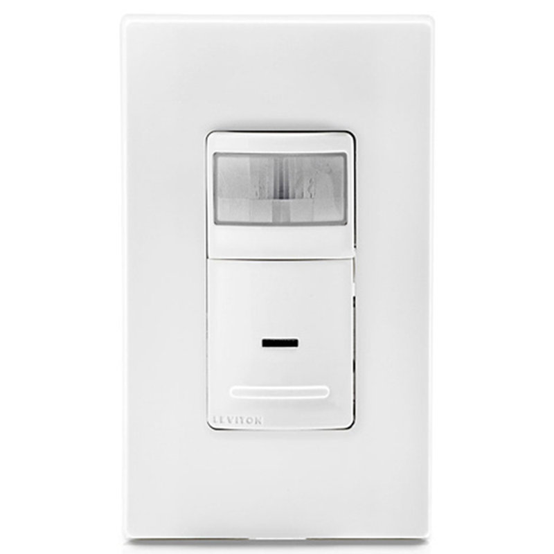 Paquet de 1 interrupteur à capteur de mouvement unipolaire ou à 3 voies Leviton Decora Watthite