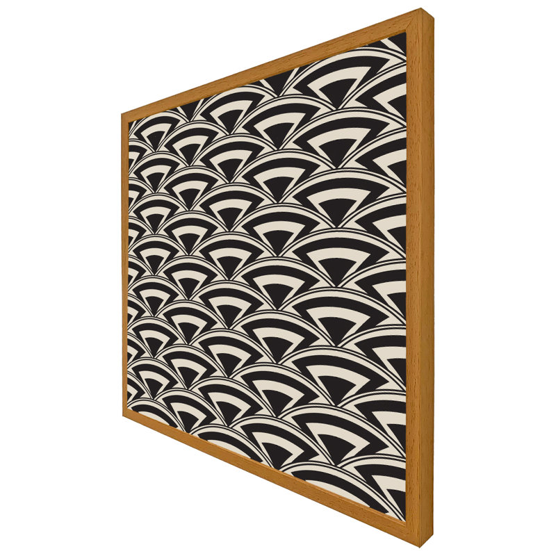 Belasquez Geometric Arches - Single Picture Frame Print, 51cm H x 51cm W x 4cm D, Oak Framed