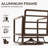 Outdoor Aluminum Patio Furniture Set, 5-Seats Patio Conversation Sofa Set with 2 Swivel Rocking Chairs and Oversized Fire Pit Table-597471171