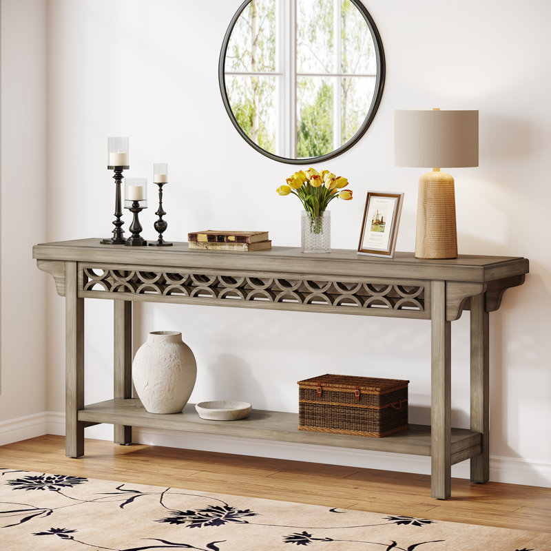 Console en bois massif 70,8 po Holzhauer, Gris