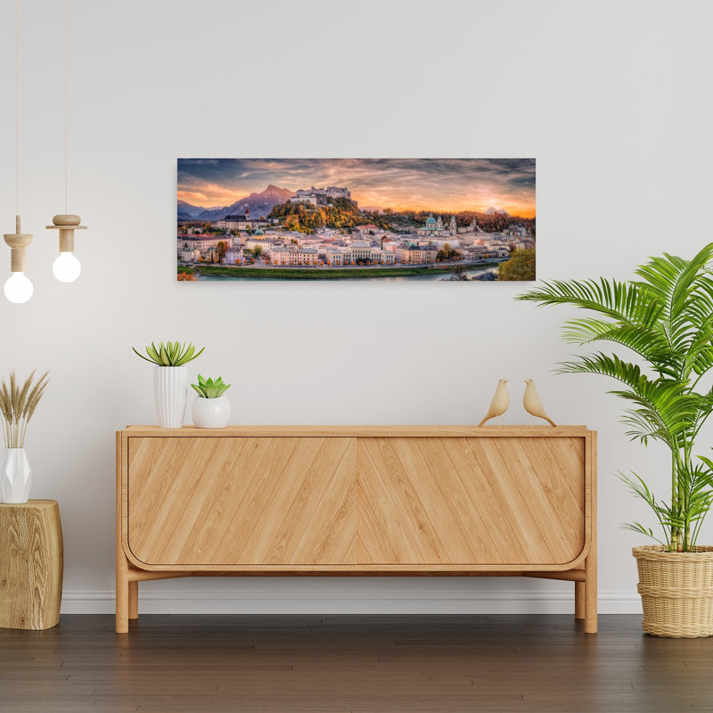 Art mural automnal, architecture abstraite, art contemporain automne, H 36 po x l 12 po