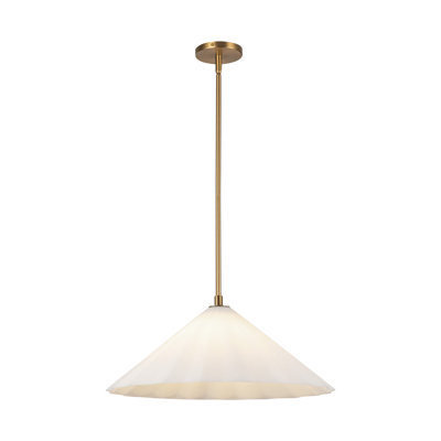 Yuridia Single Light Glass Steel Pendant