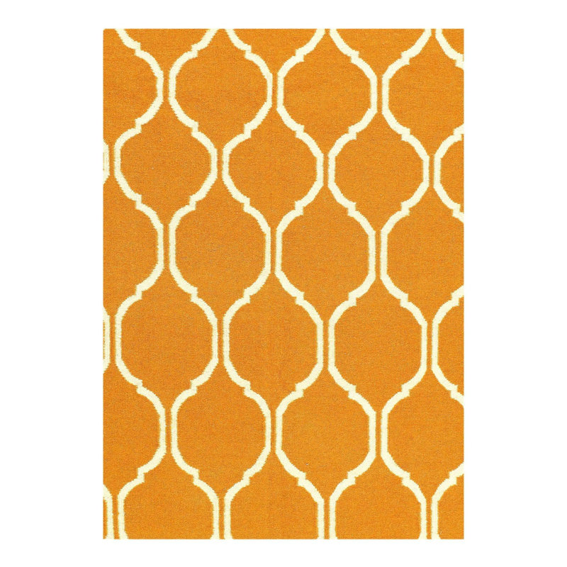 Geometric Area Rug in Brown