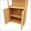 Armoire de rangement en bambou avec 2 portes, organisateur autoportant pour salle de bain, salon et cuisine
