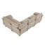 Canapé modulaire de base, canapé modulaire contemporain 4 pièces moelleux en chenille taupe confort contemporain-244099129