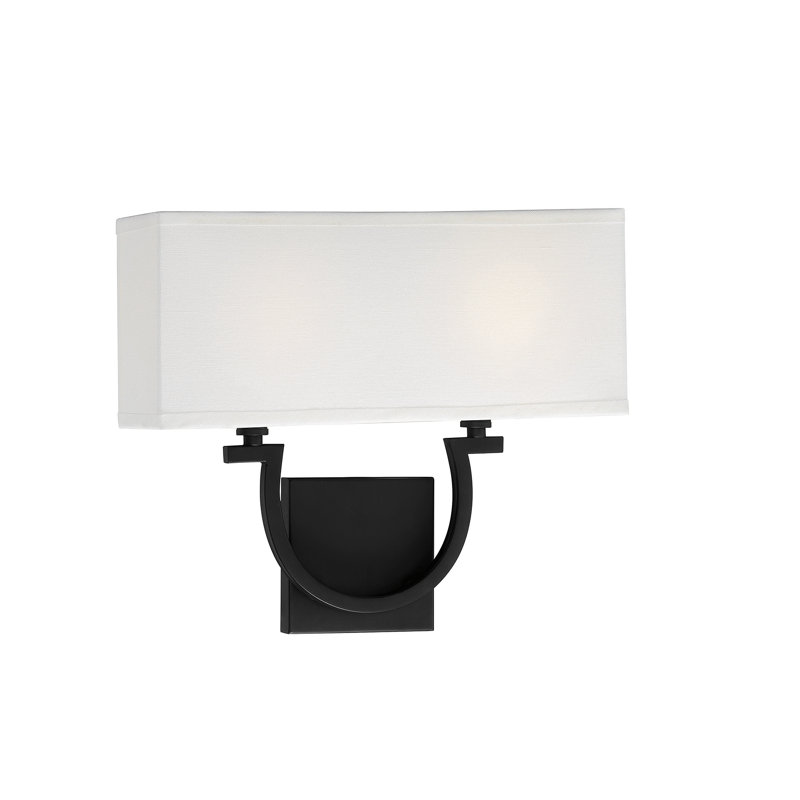 Carlisle 2-Light Dimmable Armed Sconce, Black