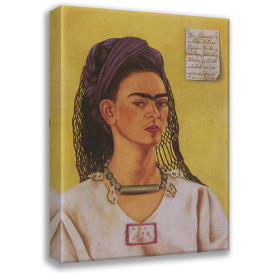 Self Portrait Dedicated to Sigmund Firestone by Frida Kahlo Gallery Wrapped Canvas