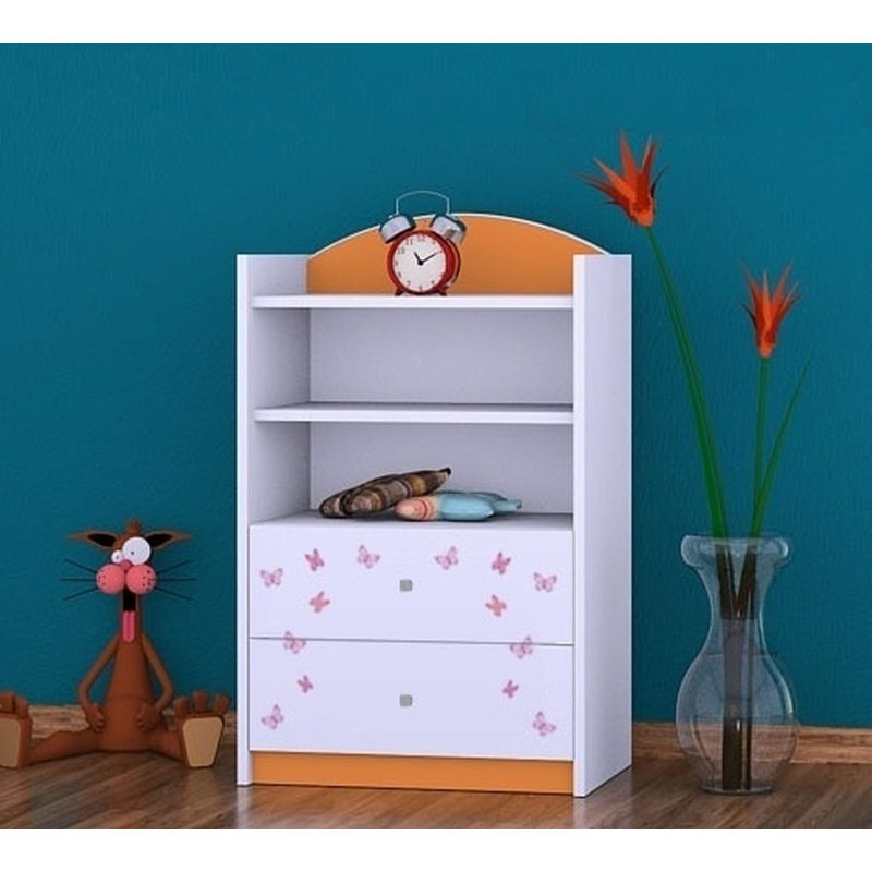 Sylvia 96cm H X 60cm W Kids Cube, Orange