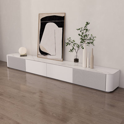 Simple white fashion classic TV cabinet