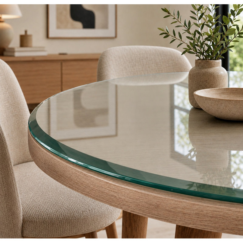 Plateau de table en verre Tansole, 28"