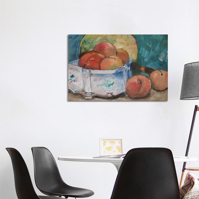 Fruit Bowl by Paul Cezanne - Wrapped Canvas Painting, 101.6 cm H x 66.04 cm W x 1.91 cm D