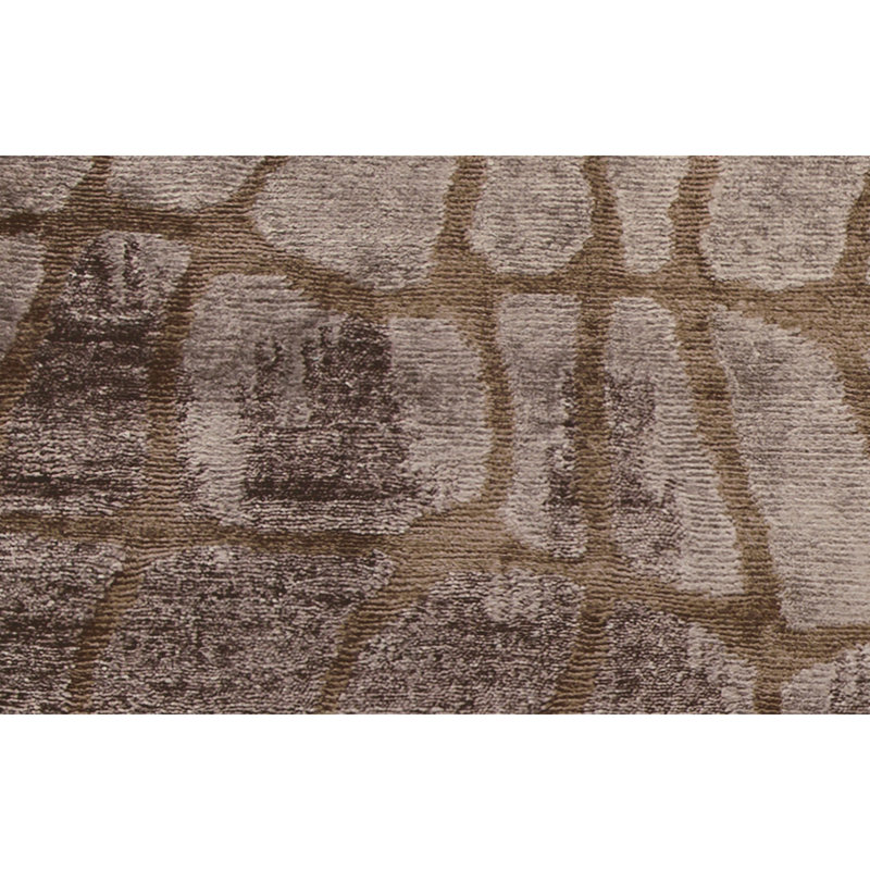 Hand Knotted Abstract Area Rug in Ash, Rectangle 10' x 14'