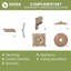Moulure de bois massif l 3 1/4 "x L 96"-97745423