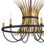 Lustre 6 lumières en grège et nickel brossé 29 pouces Baile-70048067