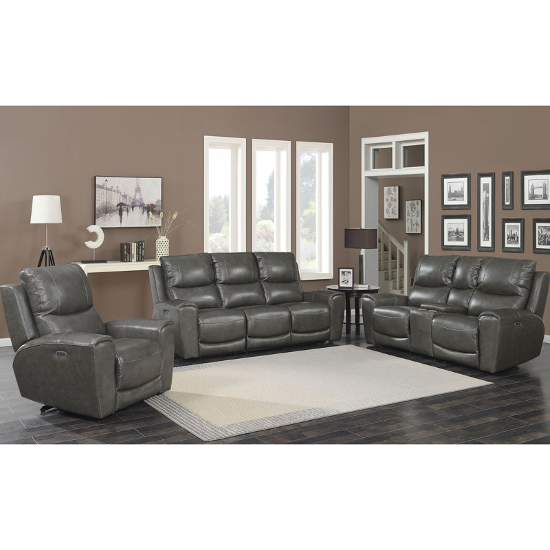 Ensemble d'inclinaison électrique 3 pièces avec repose-tête articulé Dalen, Gris