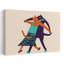 Elegant Dancing Cats Elegant Playful Whimsical Cat Wall Art Print 1 Piece Wrapped Canvas Wall Art-681993576