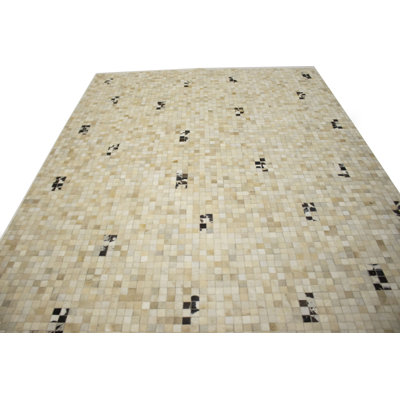 Tapis géométrique fait à la main multicolore