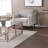 44" Champagne And Metal Rectangular Coffee Table