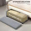 44 Inches Storage Ottoman Bench with Lid, Legs, Foot Rest, Grey