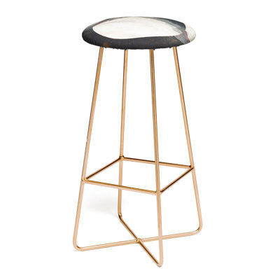 Emanuela Upholstered Counter Stool with Metal Frame
