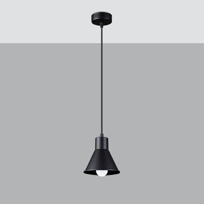 1 - Light Stainless Steel Pendant, Black