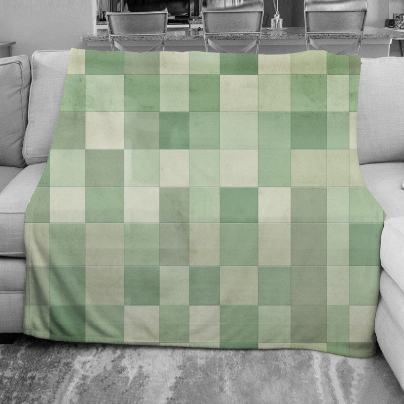Couverture polaire à carreaux, Jeté