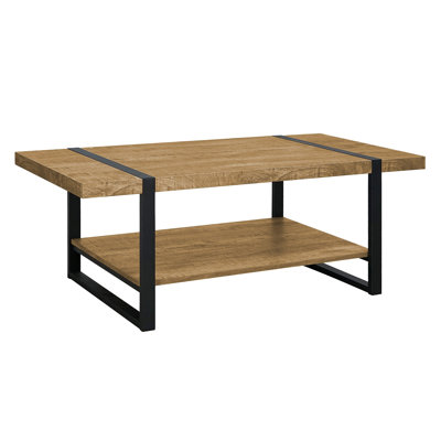 Coffee Table, Accent, Cocktail, Rectangular, Living Room, Wood-look, Metal, Contemporary, Modern
