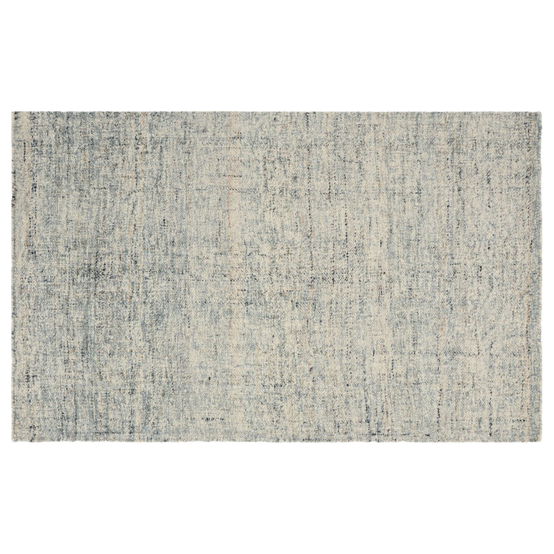 Abstract Area Rug in Gray, Rectangle 5' x 8'