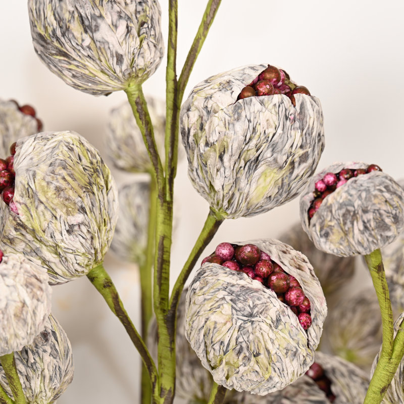 38 "branche de coquelicot artificielle pour remplissage de vase, long bouquet en vrac de ferme pour décorations de table de centre de table de bureau à domicile