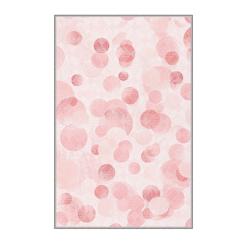 Stylish Woven Carpet, 5.6 x 7.5 Feet, 100% Polyester, 0.3 in Pile Height | Antibacterial, Non-Slip PVC Felt Dot Underside, Machine Washable | 3D Digital Printing, Durable & Easy to Maintain - Perfect for Any Room