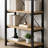 6-Tier Rustic Industrial Solid Wood Bookshelf, Wood and Metal Open Storage Rack for Home Office-139053870