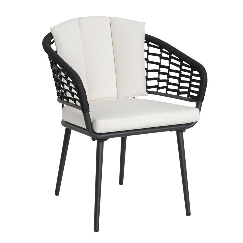 Outdoor 5-Piece Aluminum Dining Set with Powder-Coated Frame, Beige, Square, 4