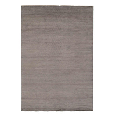 Gray Savannah Grass wool & SILK 10'X 14'