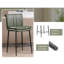 Upholstered Counter Stool with Metal Frame-1021788907