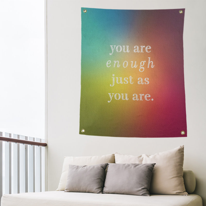 En polyester, vous êtes assez tapisserie quot, H 80 po x l 59 po, Arc-en-ciel