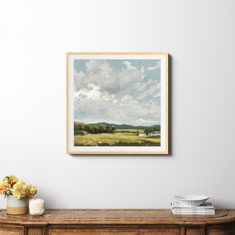 " Nice View No 8 " by Miss Mustard Seed, 30" H x 30" W x 0.75" D, Natural Framed Paper, Yes
