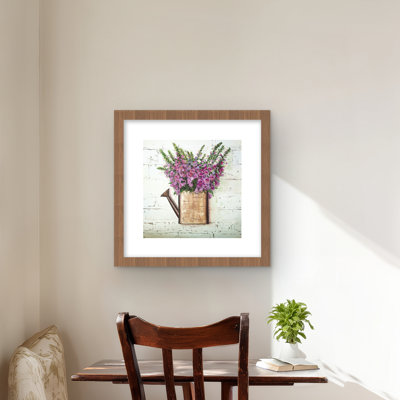 Purple Foxglove Flowers - Framed Matted Print for Home Decor