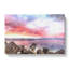 Pink Sunset Over The Ocean - Wrapped Canvas-56631637