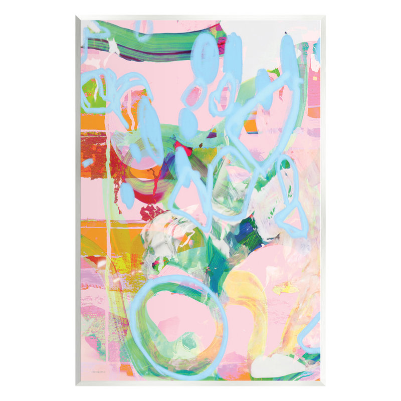 Art mural pastel abstrait par Kamdon Kreations, H 19 po x l 13 po