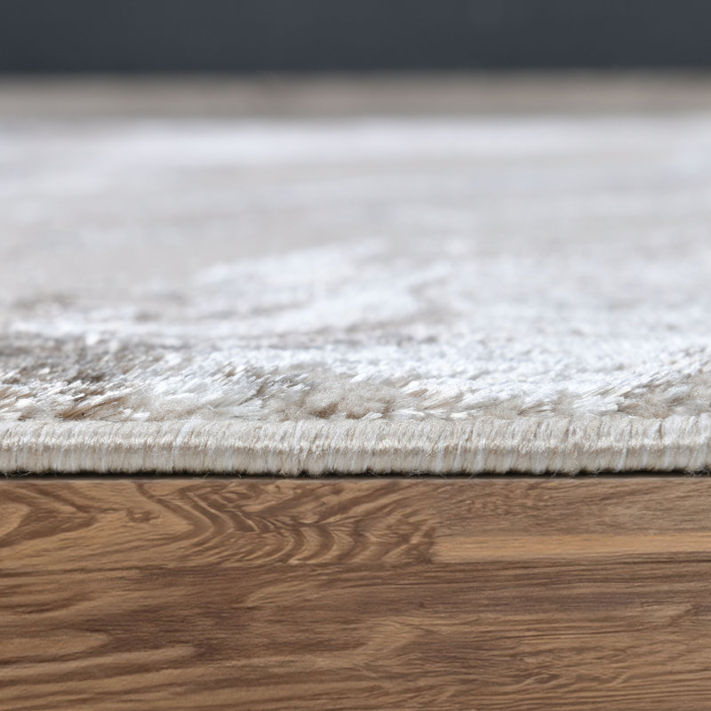 Galaxy Series Abrstract Black/Gray/Ivory/Beige Area Rug, Rectangle 7'9" x 10'2", Beige