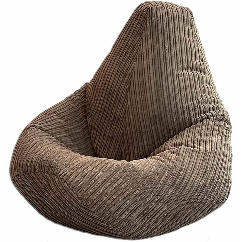 Childrens Highback Bean Bag Lounger, Brown