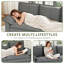 Modern Oversize Sofa 265cm Corduroy Sofa with 4 Seats No Tool Assembly Multi-Layered Cushion-1909445562