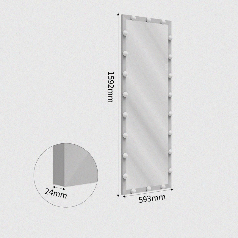 Jerryca Metal Rectangle Wall Mirror