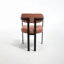Ensemble de 2 chaises de salle à manger modernes rembourrées avec pieds en métal noir Boucle-456124989
