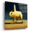 «Yoga Chick Pyramid Pose» par Lucia Heffernan, 24 po x 24 po