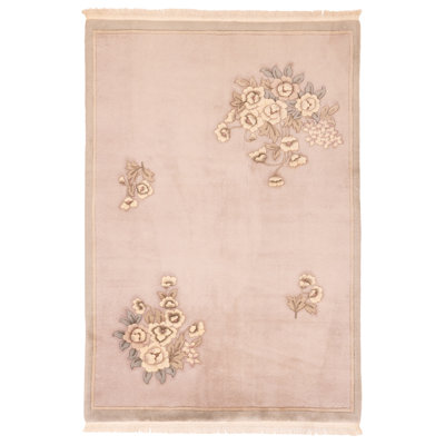 Aubusson Beige, Grey Rug 4'6" x 6'7"