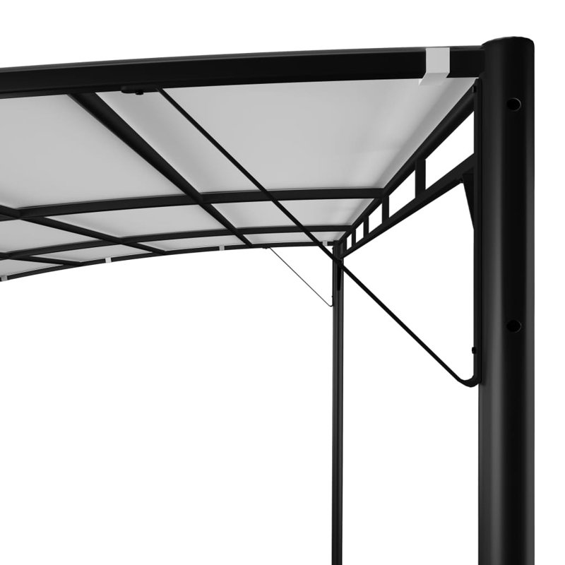 Dakota Fields 400cm W x 300cm D Fabric Cover Retractable Freestanding Awning, Cream
